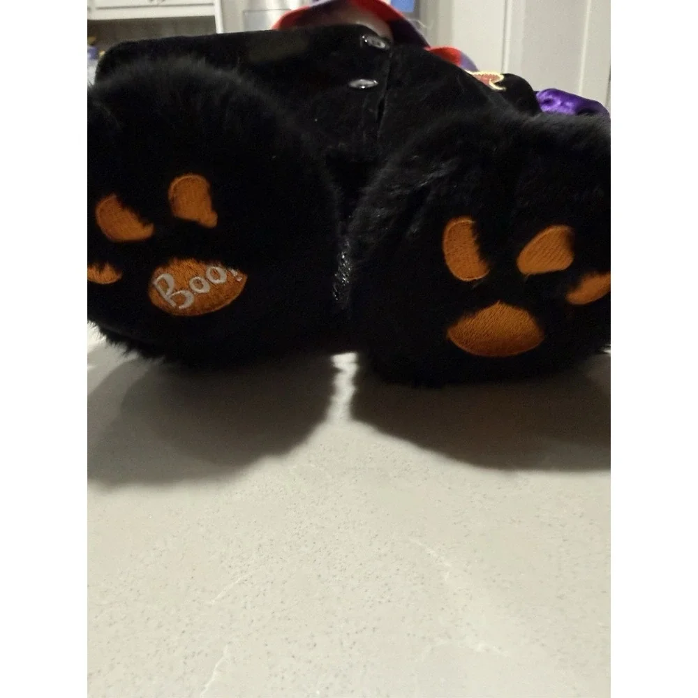 Build A Bear Boo Kitty Glow In Dark Eyes Black Halloween Cat Plush 16